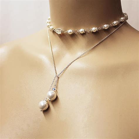 givenchy crystal lariat necklace|givenchy pearl necklace.